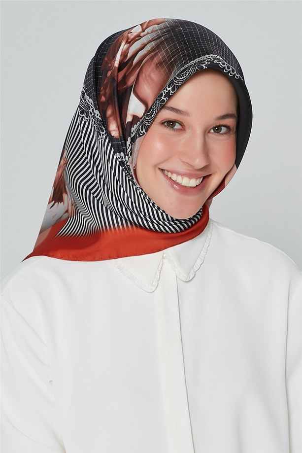 Armine Nostalji Twill İpek Eşarp 18Ya7284 02