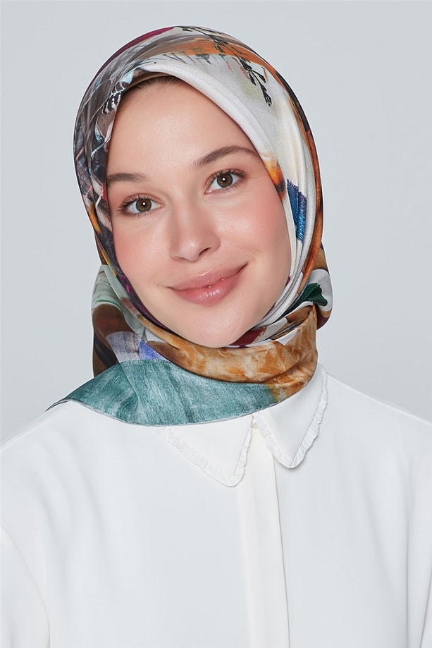 Armine Nostalji Twill İpek Eşarp 18Ya8051 31