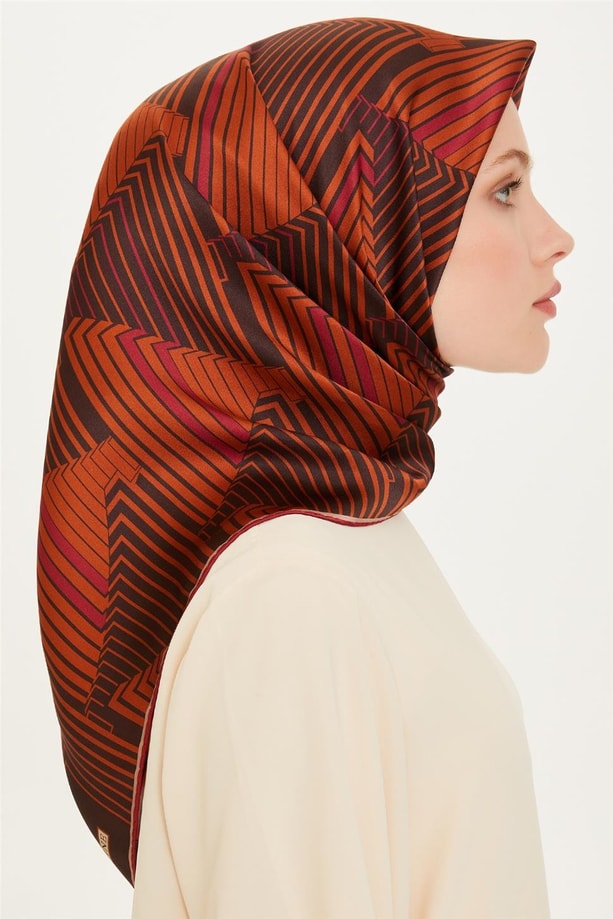 Armine Twill Saf İpek Eşarp 9218D 83 54