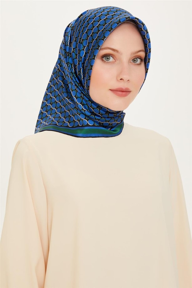 Armine Geometrik Desenli Sura Saf İpek Eşarp 9226D 81 82