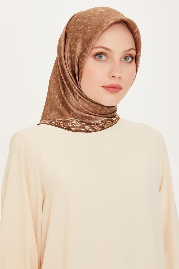 Armine Twill Saf İpek Eşarp 9230D 01