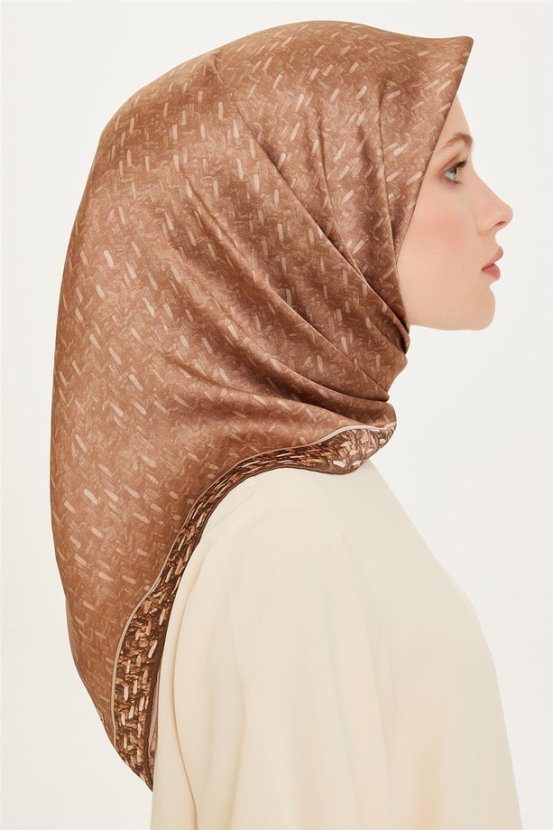 Armine Twill Saf İpek Eşarp 9230D 01