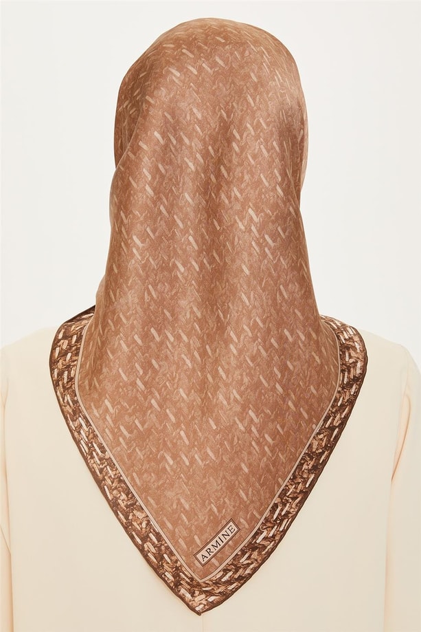 Armine Twill Saf İpek Eşarp 9230D 01
