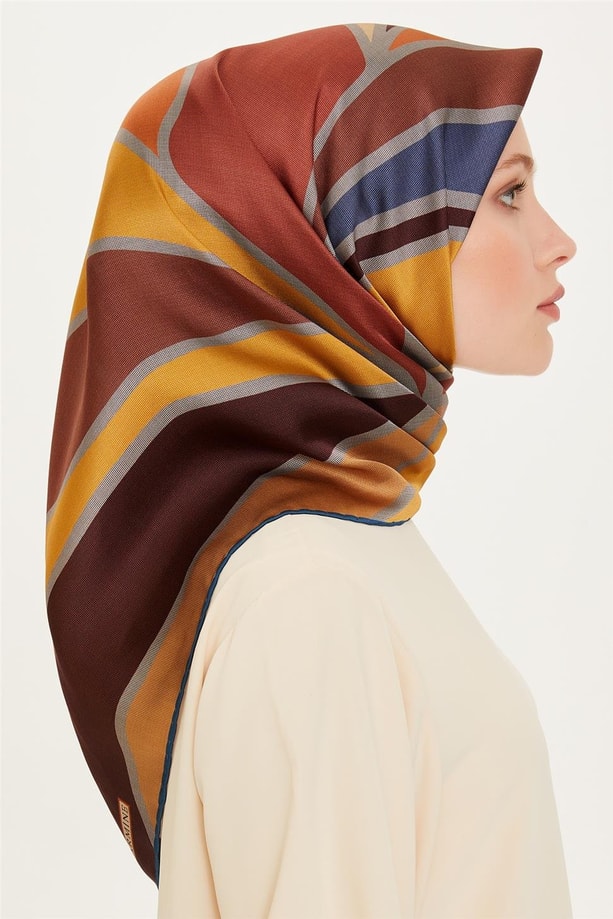 Armine Twill Saf İpek Eşarp 9232D 03