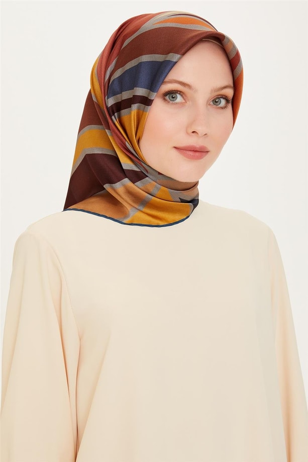 Armine Twill Saf İpek Eşarp 9232D 03