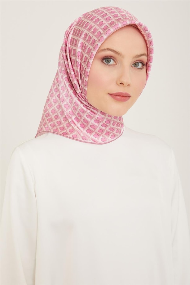 Armine Geometrik Desenli Twill İpek Eşarp 24Ya9109 53 01