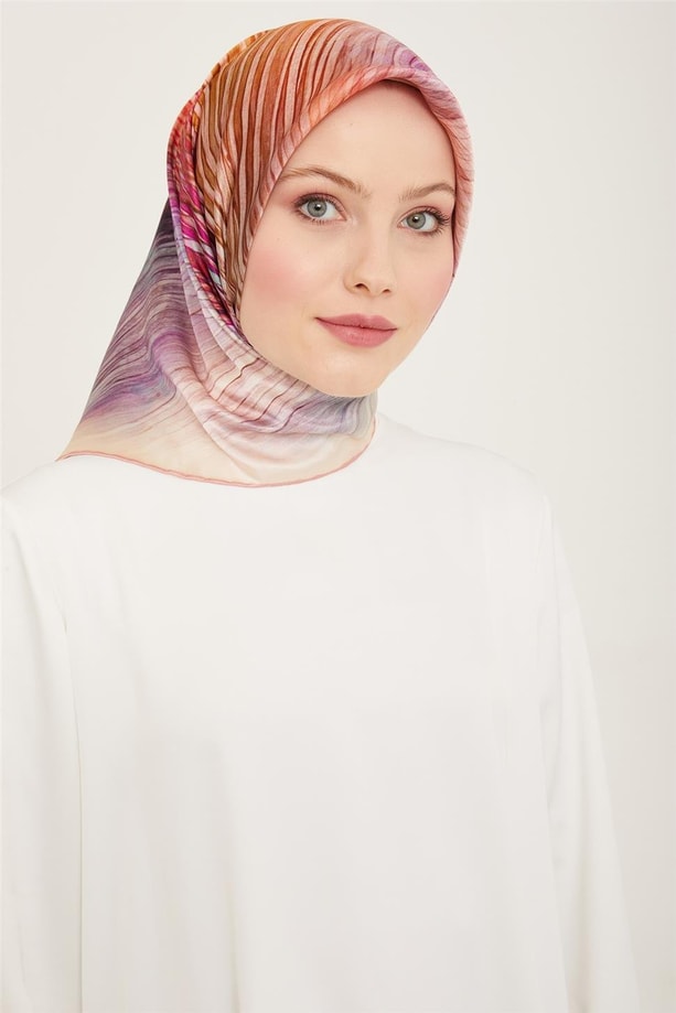 Armine Geometrik Desenli Sura İpek Eşarp 24Ya9144 6 31
