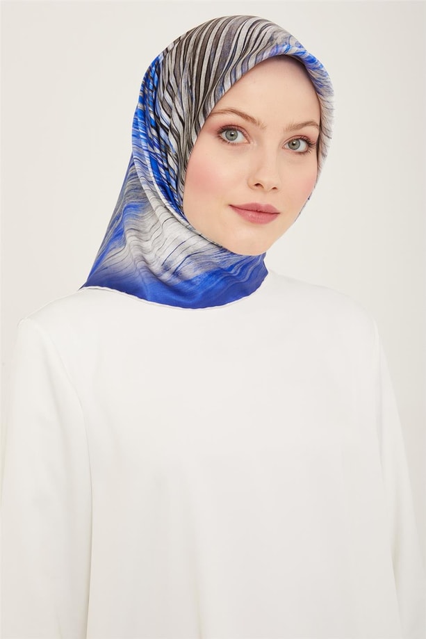 Armine Geometrik Desenli Sura İpek Eşarp 24Ya9144 6 80