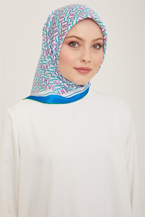 Armine Klasik Desenli Twill İpek Eşarp 24Ya9149 8 35