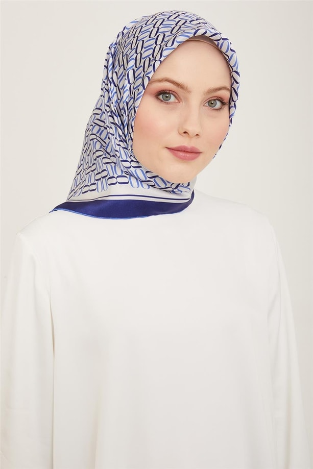 Armine Klasik Desenli Twill İpek Eşarp 24Ya9149 8 50