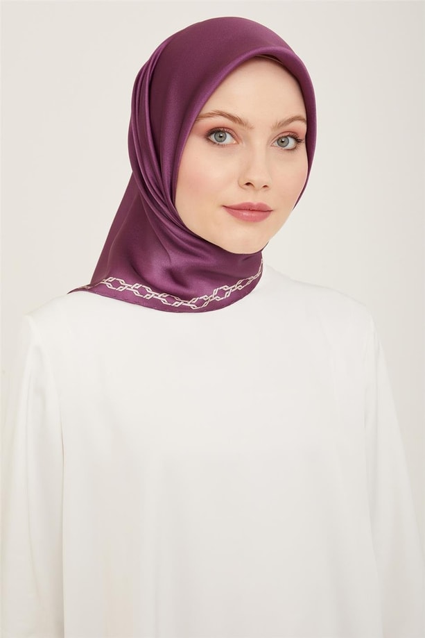 Armine Klasik Desenli Twill İpek Eşarp 24Ya9154 53 06