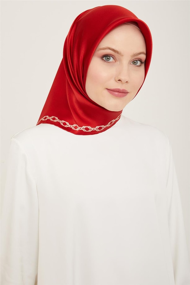 Armine Klasik Desenli Twill İpek Eşarp 24Ya9154 53 33