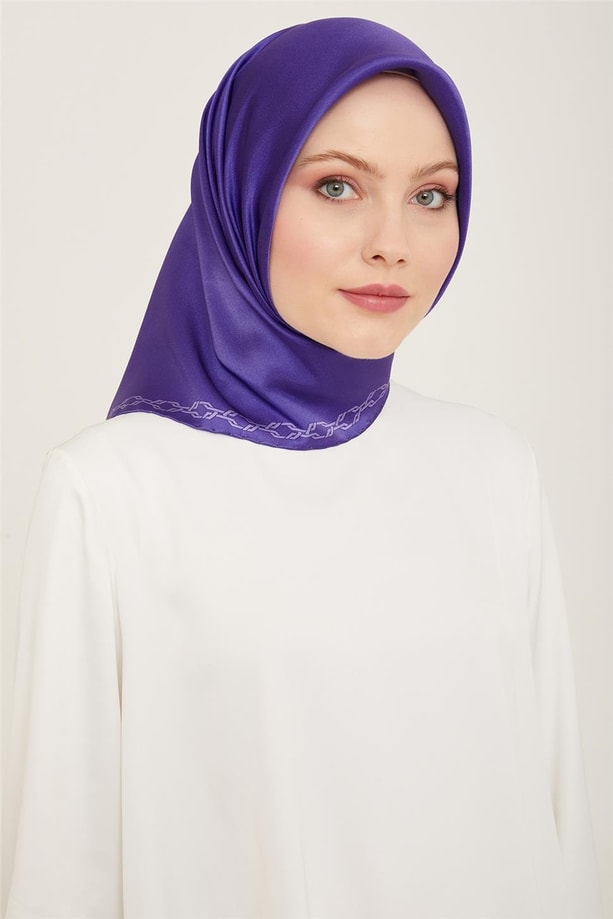 Armine Klasik Desenli Twill İpek Eşarp 24Ya9154 53 52