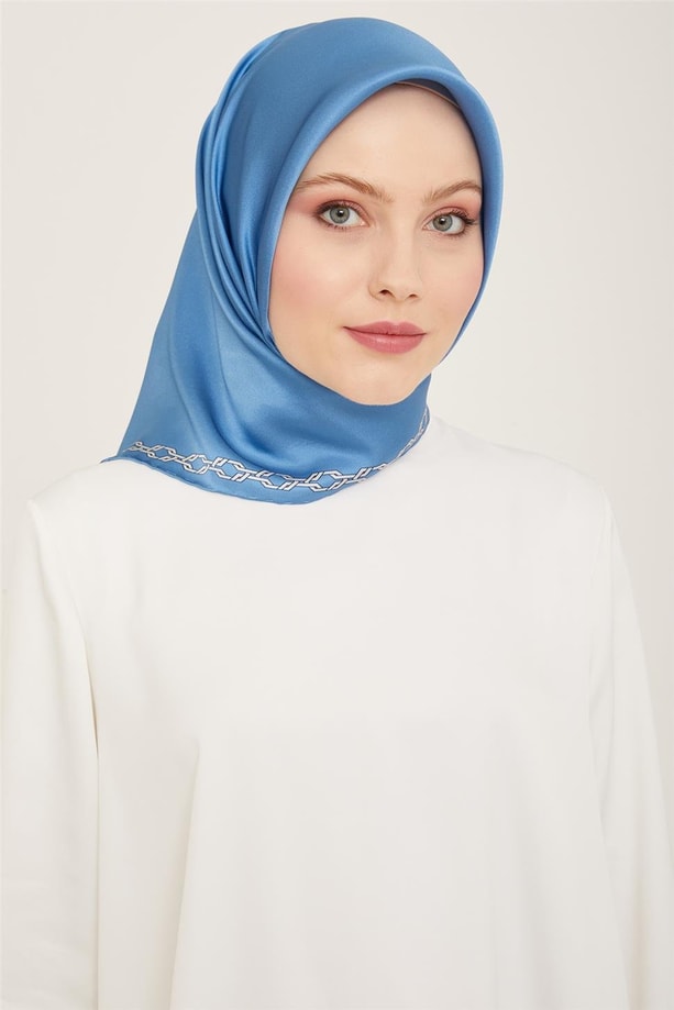 Armine Klasik Desenli Twill İpek Eşarp 24Ya9154 53 80