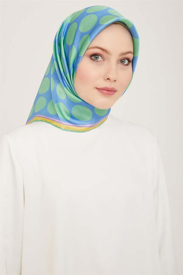 Armine Geometrik Desenli Twill İpek Eşarp 24Ya9156 86 53