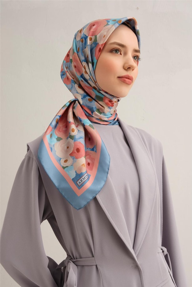 Armine Dijital Saf İpek Eşarp 9300D (S) 02