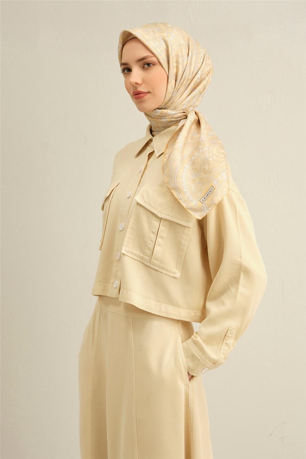 Armine Dijital Saf İpek Eşarp 9304D (T) 53