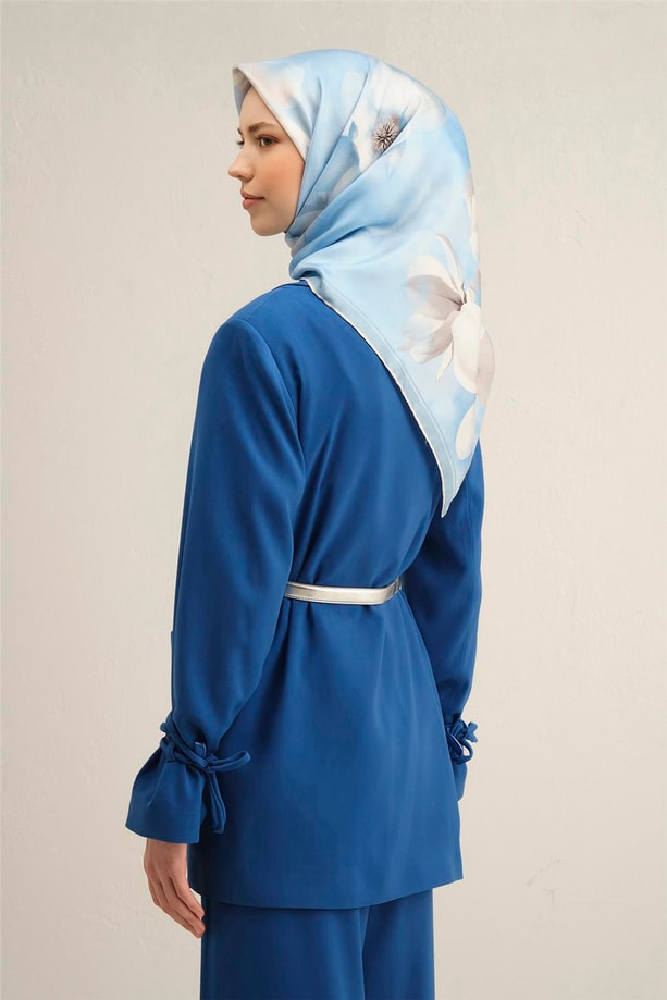 Armine Desenli Saf İpek Twill Eşarp 9305- 87