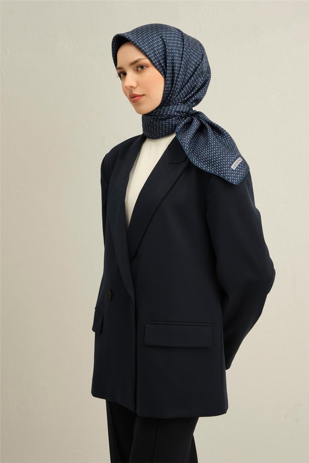 Armine Çiçek Desenli Saf İpek Twill Eşarp 9307 85