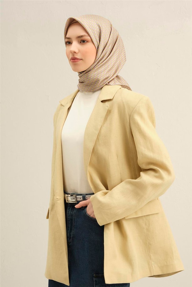 Armine Geometrik Desenli Saf İpek Sura Eşarp 9307 32