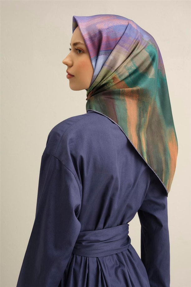 Armine Dijital Saf İpek Eşarp 9308D (S) 06