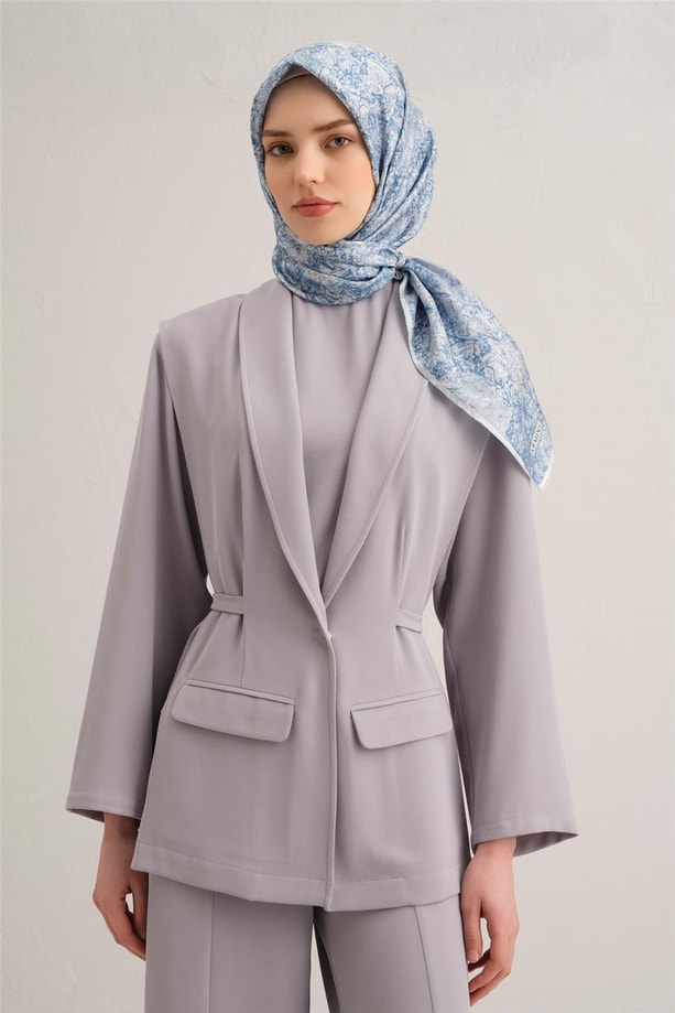 Armine Çiçek Desenli Saf İpek Sura Eşarp 9311 33