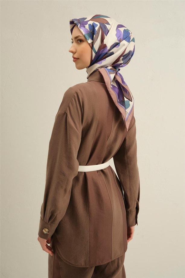 Armine Dijital Saf İpek Eşarp 9312D (S) 81