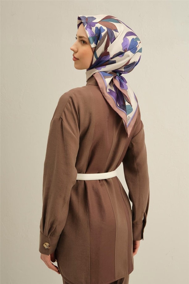 Armine Dijital Saf İpek Eşarp 9312D (S) 81
