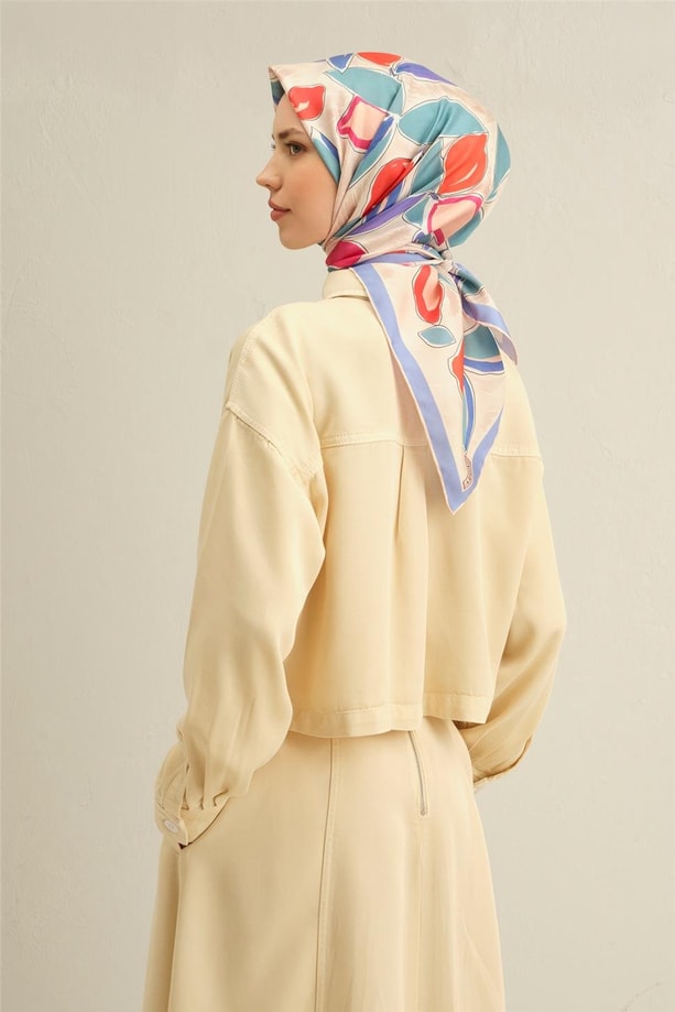 Armine Dijital Saf İpek Eşarp 9314D (T) 35