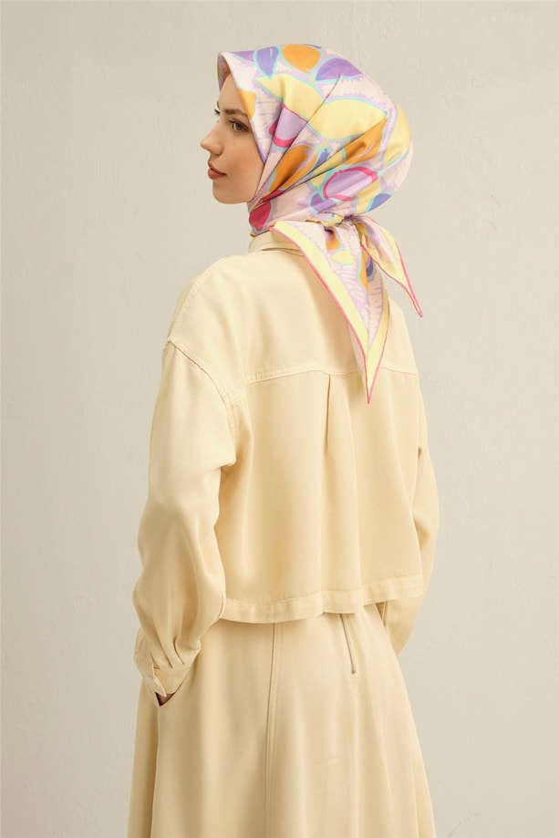 Armine Leopar Desenli Saf İpek Sura Eşarp 9314 52