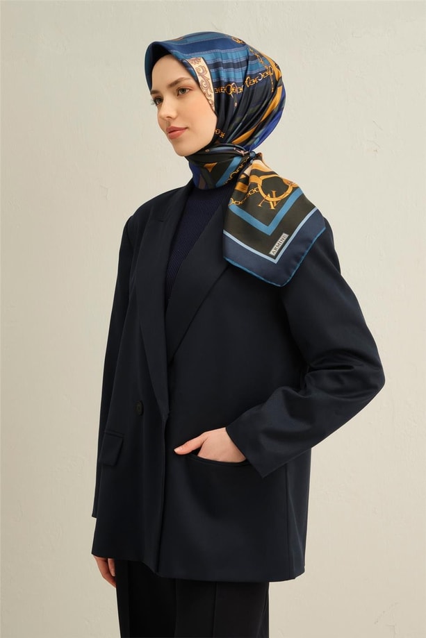 Armine Leopar Desenli Saf İpek Twill Eşarp 9315 52