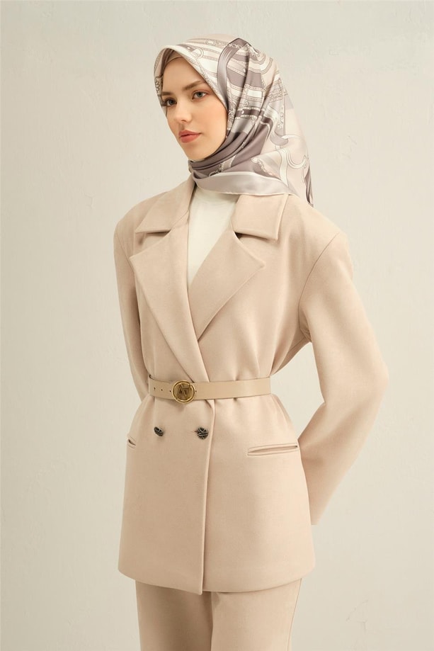 Armine Klasik Desenli Saf İpek Sura Eşarp 9315 85