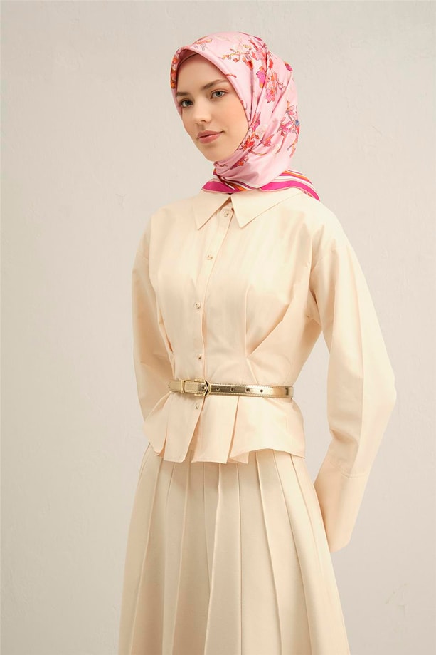 Armine Desenli Saf İpek Sura Eşarp 9316- 50