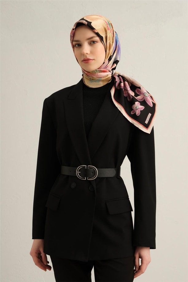 Armine Desenli Saf İpek Sura Eşarp 9318- 04