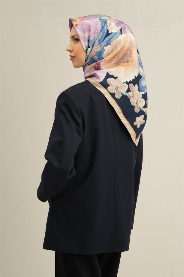 Armine Desenli Saf İpek Sura Eşarp 9318- 05