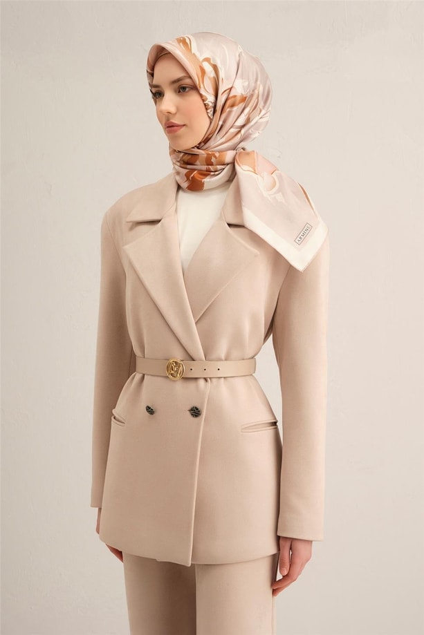 Armine Dijital Saf İpek Eşarp 9318D (T) 33