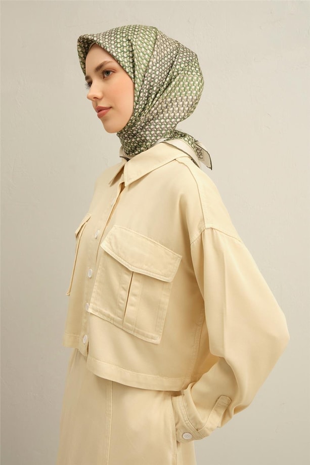 Armine Desenli Saf İpek Sura Eşarp 9319- 05