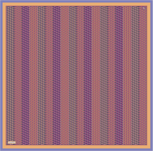 Armine Çiçek Desenli Saf İpek Twill Eşarp 9319 52
