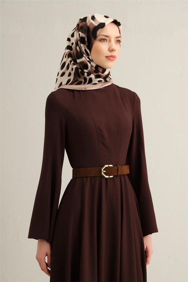 Armine Obje Desenli Saf İpek Sura Eşarp 9320 04