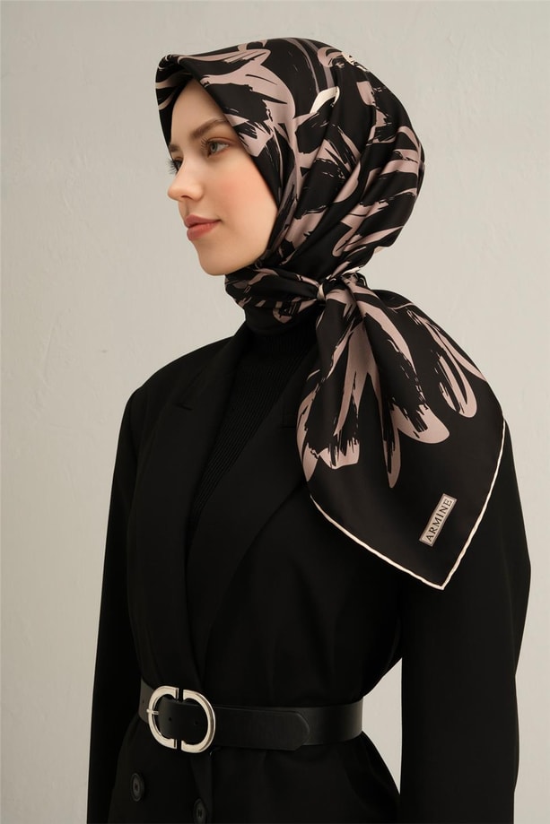 Armine Dijital Saf İpek Eşarp 9322D (S) 13
