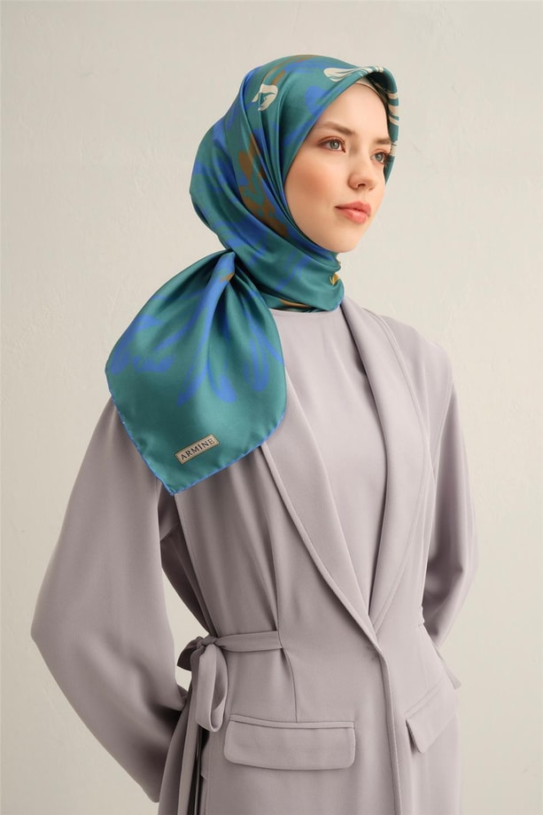 Armine Dijital Saf İpek Eşarp 9322D (S) 37