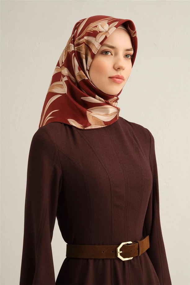 Armine Dijital Saf İpek Eşarp 9324D (S) 57