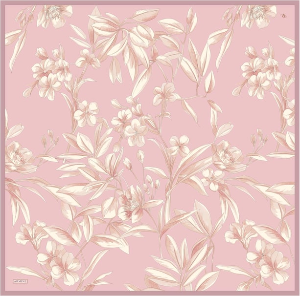Armine Desenli Saf İpek Twill Eşarp 9324-08