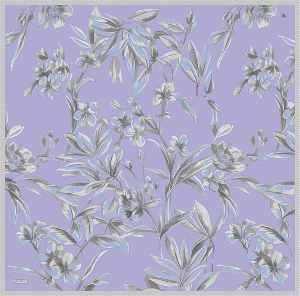 Armine Desenli Saf İpek Twill Eşarp 9324- 87