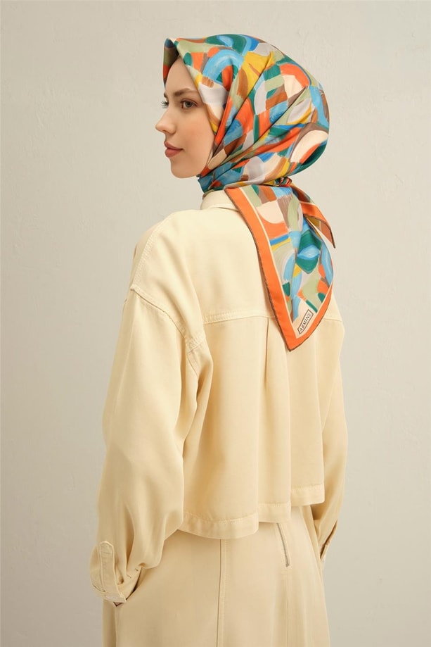 Armine Dijital Saf İpek Eşarp 9329D (S) 84