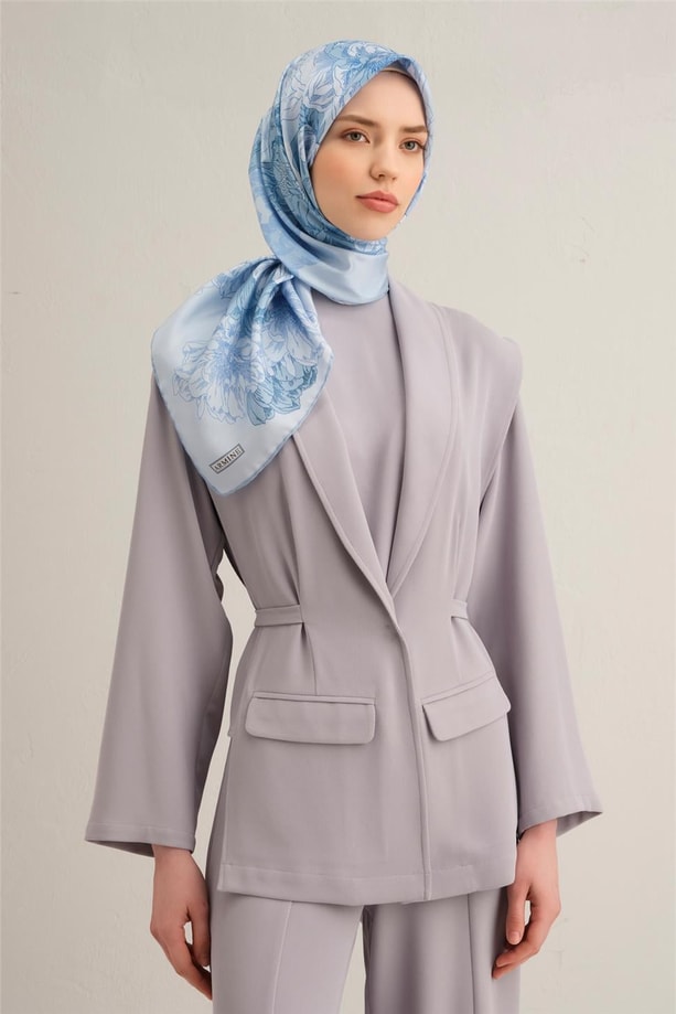 Armine Dijital Saf İpek Eşarp 9330D (S) 81