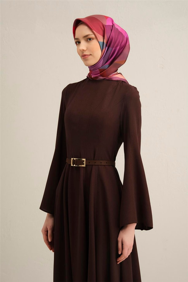 Armine Geometrik Desenli Saf İpek Sura Eşarp 9331 31
