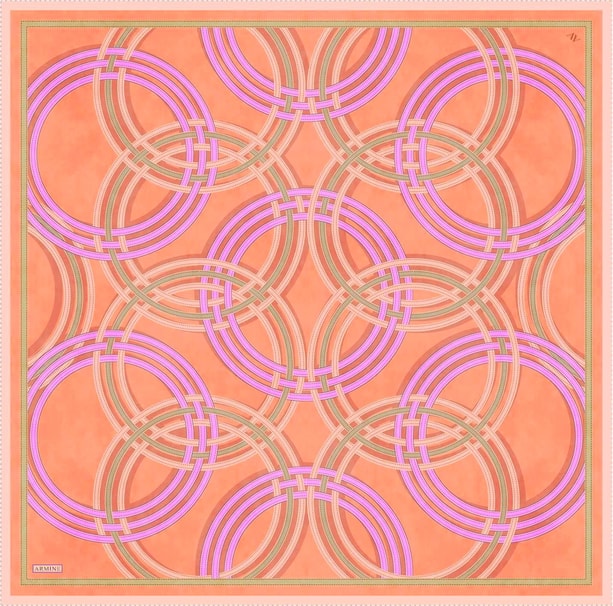 Armine Desenli Saf İpek Sura Eşarp 9333-31