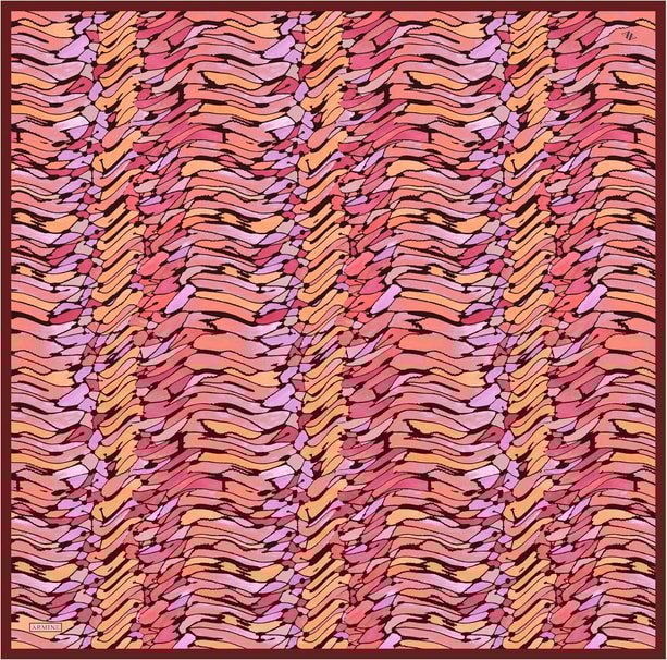 Armine Desenli Saf İpek Twill Eşarp 9335- 33