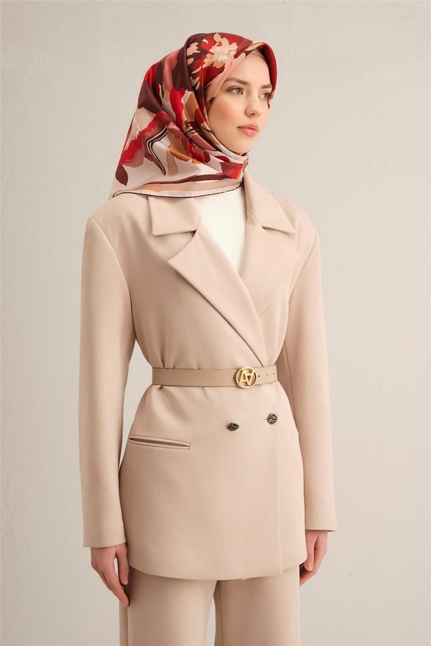 Armine Dijital Saf İpek Eşarp 9340D (S) 03